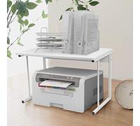 Redd Royal 2-Tier Kitchen Counter Storage Rack, Microwave Oven Shelf Spices Rack Office Printer Stand Multifunctional Unit Shelving Wood Top Metal Frame