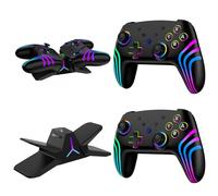 Reddening 2pcs Switch 2 Controller with Charging Station, Switch Controller for Switch 2/Switch/Lite/OLED/PC, Switch 2 Pro Controller with RGB/Wake-up/Gyro Axis/Dual Vibration/Turbo/Screenshot