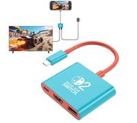 Reddening Switch 2 Dock, Official Replacement for the NS2 Dock with 4K/60Hz HDMI 2.0, PD 100W & USB 3.0, Portable Docking Station for Switch 2 (2025)