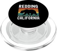 Redding California USA Flag Vintage Cali Bear Northern Cali PopSockets PopGrip for MagSafe