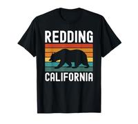Redding California USA Flag Vintage Cali Bear Northern Cali T-Shirt