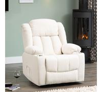 Redding Dual Motor Electric Lift Assist Recliner Chair with Massage and Heat Artemis Home Cream One Size