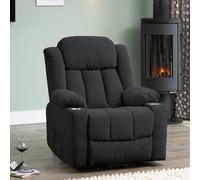 Redding Dual Motor Electric Lift Assist Recliner Chair with Massage and Heat Artemis Home Dark Grey One Size