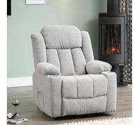 Redding Dual Motor Electric Lift Assist Recliner Chair with Massage and Heat Artemis Home Light Grey One Size