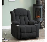 Redding Dual Motor Electric Lift Assist Recliner Chair with Massage and Heat - Dark Grey
