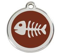 RedDingo Cat Brand Engravable S Herringbone Brown Enamel Stainless Steel 20Mm