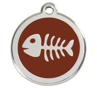 RedDingo Cat Brand Engravable S Herringbone Brown Enamel Stainless Steel 20Mm
