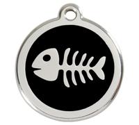 RedDingo Cat Brand Engraving Black Herringbone S, 20Mm, Customizable