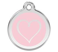 RedDingo Cat Brand Pink Cartoon Heart S 20Mm Engravable Personalized