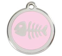 RedDingo Cat Brand Pink Fishbone With Individual Engraving S 20Mm