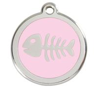 RedDingo Cat Brand Pink Fishbone With Individual Engraving S 20Mm