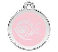 RedDingo Cat Brand Pink Tribal Fish With Individual Engraving 20Mm S