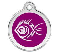 RedDingo Cat Brand S Tribal Fish Purple Engraving Customizable 20 Mm