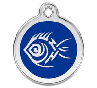 RedDingo Cat Brand Tribal Fish Dark Blue S 20Mm With Custom Engraving