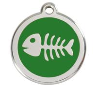 RedDingo Cat Collar S Green Herringbone Customizable With Engraving 20Mm