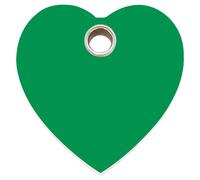 RedDingo Cat Tag Green Heart S Personalised Plastic Engraving 20mm