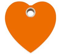 RedDingo Cat Tag Heart Orange Plastic Engravable 20mm Personalised