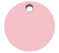 RedDingo Cat Tag Pink 20mm Personalised Engravable Circle Plastic