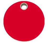 RedDingo Cat Tag Red 20mm Personalised Plastic With Engraving S