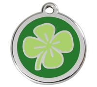 RedDingo Dog Tag Clover With Individual Engraving For Dogs, Stainless Steel
