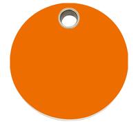 RedDingo Individual Cat Tag Orange 20mm Personalised Plastic S