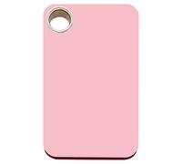 RedDingo Plastic Cat Tag Individual Engraving Rectangle Pink