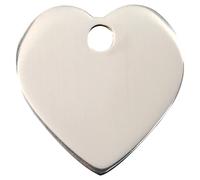RedDingo Stainless Steel Dog Tag Heart Engraving Customizable For Dogs