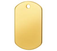 RedDingo Titan Dog Tag Gold, Engraving Rectangle Pendant Customizable