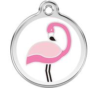 RedDingo White Flamingo Dog Tag Small 1 Unit