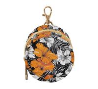 Reddish Black Vintage Flowers Newborned Boy Pacifier Case with Zipper and Clip Key Chain Wallet, Everything Storage pouching Tapas para chupones de