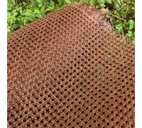 Reddish Brown Cane Webbing for Caning Projects Plastic Weaving Rattan Webbing for DIY Furniture Repair Hexagon Rattan Material Wicker Sheet for Chairs Cabinet Door Dresser Beds Decor(0.45x1m/18x39 in)