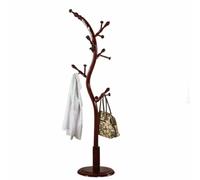 Reddish brown,Floor To Ceiling Tree Branch Living Room Coat Rack, Bedroom Single Pole Clothes Hanger, Vertical Clothes Hanger with Sturdy Base Suitable for Bedrooms