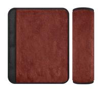 Reddish Brown Solid Color 2 Pack Seatbelt Cover Release Stress to Your Neck and Shoulders for Airplane funda para cinturón de carro