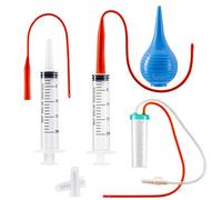 REDDOUDOU Newborn Puppy Kitten Small Animal Sterile Mucus Extractor Suction Catheter, Animal Kid Puppy Kitten Tube Feeding Kit 8 FR Red Feeding Tubes with 20ml Syringes and Bulb Aspirator