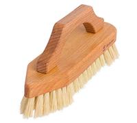 Redecker Tampico Fiber Scrub Brush with Oiled Beechwood Bow-Shaped Handle, 8-5/8-Inches