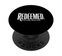 Redeemed By His Blood Christian Glory Faith Backprint PopSockets Adhesive PopGrip