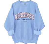 Redeemed By His Grace Sweatshirt, By His Grace Shirt, Redeemed Sweatshirts Women Man Sky Blue