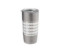 Redeemed Ephesians 1:17 Christian Quote Retro Typography Stainless Steel Insulated Tumbler