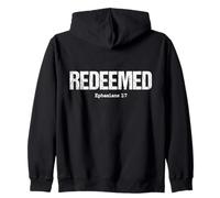 Redeemed Ephesians 1:7 Christian Bible Verse Jesus Quote Zip Hoodie