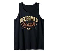 Redeemed Isaiah 43 1 - Vintage Bible Verse Christian Tank Top