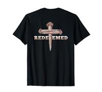 Redeemed Jesus Cross The Way The Truth The Life Art ON Back T-Shirt