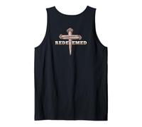 Redeemed Jesus Cross The Way The Truth The Life Art ON Back Tank Top