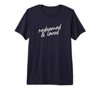 Redeemed & Loved Christian Minimalist Faith Script Premium T-Shirt