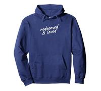 Redeemed & Loved Christian Minimalist Faith Script Pullover Hoodie