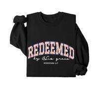 Redeemed Sweatshirt Christian God Redeemed By His Grace Shirt Unisex Black