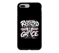 Redeemed Through Grace Christian Cross Faith Case for iPhone 7 Plus/8 Plus