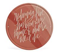 Redeeming Love Has Been My The Me Retro Round Sign Tin Metal Sign Novelty Garage Bar Kitchen Rule Humorous Wall Decor Vintage Home Family Friend Birthday Gift Iron Painting Tin Signs 12x12 Inch