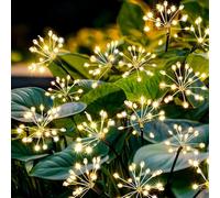 Redefun Solar Garden Lights 4 x 160 LED Solar Firework Lights, 8 Modes Garden Light SolarPowered Waterproof Swaying Firefly Light for Outdoor Patio Pathway Decor, Gardening Gifts for Women