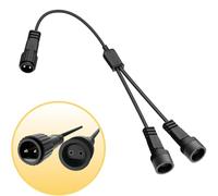 Redefun Splitter Connector for Christmas Lights, 2Pin Christmas Light 2 Way Splitter Cable, IP65 Waterproof Extension Cable Connector for Outdoor Garden Lights, G40 Globe Lights, Fairy Lights