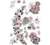 Redesign with Prima Decor Transfers Burgundy Rose Garden 24"x35" Wall Decals DIY Wallpaper Wall Stickers Murals Decor for Kitchen Living Room Bedroom Bathroom Nightstands Table Décor